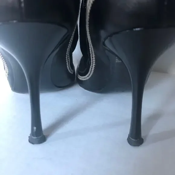 Christian Dior CD Suede Ankle Booties Black 37.5